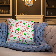 Load image into Gallery viewer, Pillow Green Bow 'Peppermint'