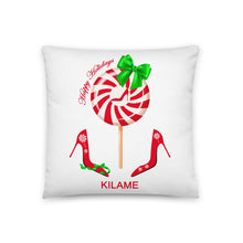 Load image into Gallery viewer, Pillow Green Bow 'Peppermint'