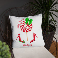 Load image into Gallery viewer, Pillow Green Bow 'Peppermint'