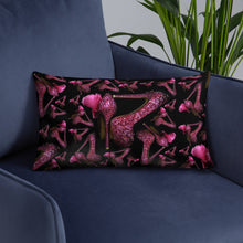 Load image into Gallery viewer, Pillow 'Pink crystals shoes'