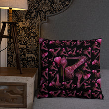 Load image into Gallery viewer, Pillow 'Pink crystals shoes'