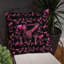 Load image into Gallery viewer, Pillow 'Pink crystals shoes'