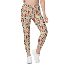Load image into Gallery viewer, Crossover leggings with pockets Kase 'Travel blogger'