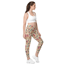 Load image into Gallery viewer, Crossover leggings with pockets Kase 'Travel blogger'