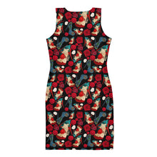 Load image into Gallery viewer, Dress 'Fiori rosso nero'