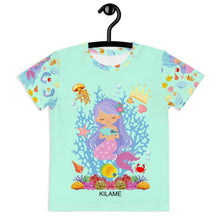 Load image into Gallery viewer, Kids crew neck t-shirt 'Viola Mermaid' 2-7