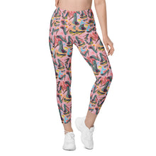 Load image into Gallery viewer, Leggings with pockets Coral 'Fashion Sea'