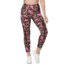 Load image into Gallery viewer, Leggings with pockets 'Black Rose'