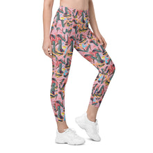 Load image into Gallery viewer, Leggings with pockets Coral 'Fashion Sea'