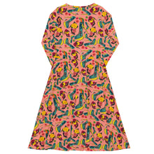 Load image into Gallery viewer, Long sleeve midi dress 'Tropical'