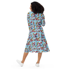 Load image into Gallery viewer, Long sleeve midi dress 'Alice Shoes'