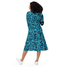 Load image into Gallery viewer, Long sleeve midi dress 'Blue Sky'