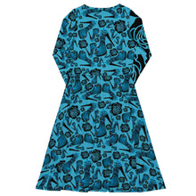 Load image into Gallery viewer, Long sleeve midi dress 'Blue Sky'