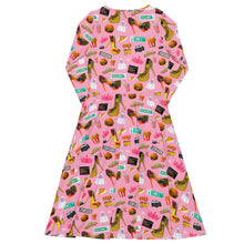 Load image into Gallery viewer, Long sleeve midi dress Pink Show 'Pop Princess'