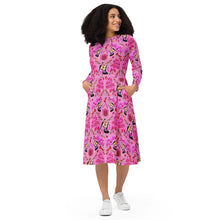 Load image into Gallery viewer, Long sleeve midi dress 'Orchidee'