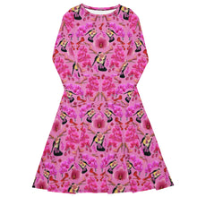 Load image into Gallery viewer, Long sleeve midi dress 'Orchidee'