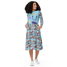 Load image into Gallery viewer, Long sleeve midi dress 'Alice Shoes'