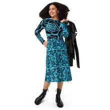Load image into Gallery viewer, Long sleeve midi dress 'Blue Sky'