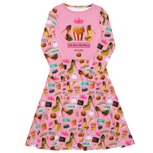 Load image into Gallery viewer, Long sleeve midi dress Pink Show 'Pop Princess'