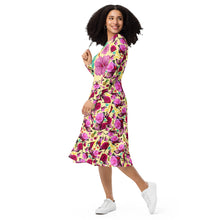 Load image into Gallery viewer, Long sleeve midi dress 'Jungle Flower'