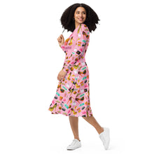 Load image into Gallery viewer, Long sleeve midi dress Pink Show 'Pop Princess'