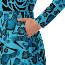 Load image into Gallery viewer, Long sleeve midi dress 'Blue Sky'