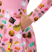 Load image into Gallery viewer, Long sleeve midi dress Pink Show 'Pop Princess'