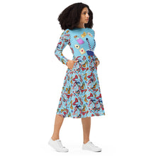 Load image into Gallery viewer, Long sleeve midi dress 'Alice Shoes'