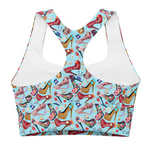 Load image into Gallery viewer, Longline sports bra 'Alice in wonderland'