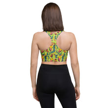 Load image into Gallery viewer, Longline sports bra 'Tropical'