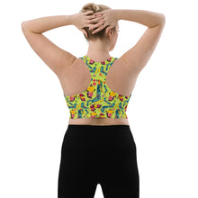 Load image into Gallery viewer, Longline sports bra 'Tropical'
