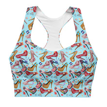 Load image into Gallery viewer, Longline sports bra 'Alice in wonderland'