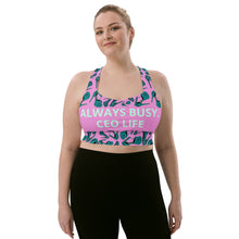 Load image into Gallery viewer, Longline sports bra 'Always busy'
