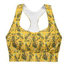 Load image into Gallery viewer, Longline sports bra 'Yellow cab'