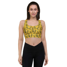 Load image into Gallery viewer, Longline sports bra 'Yellow cab'