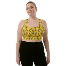 Load image into Gallery viewer, Longline sports bra 'Yellow cab'