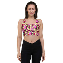 Load image into Gallery viewer, Longline sports bra 'Jungle Fashion'
