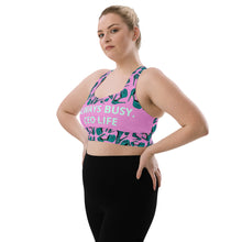 Load image into Gallery viewer, Longline sports bra 'Always busy'