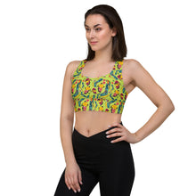 Load image into Gallery viewer, Longline sports bra 'Tropical'