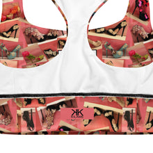Load image into Gallery viewer, Longline sports bra 'OMG. Shoes!'