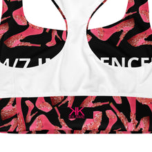 Load image into Gallery viewer, Longline sports bra '24/7 Influencer'