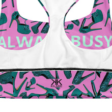 Load image into Gallery viewer, Longline sports bra 'Always busy'