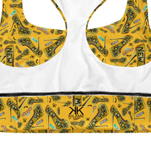 Load image into Gallery viewer, Longline sports bra 'Yellow cab'