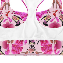 Load image into Gallery viewer, Longline sports bra 'Orchidee'