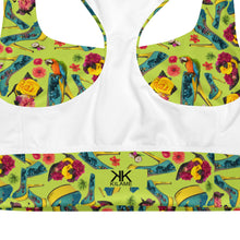 Load image into Gallery viewer, Longline sports bra 'Tropical'