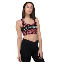 Load image into Gallery viewer, Longline sports bra '24/7 Influencer'
