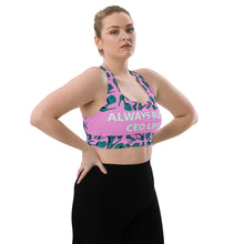 Load image into Gallery viewer, Longline sports bra 'Always busy'