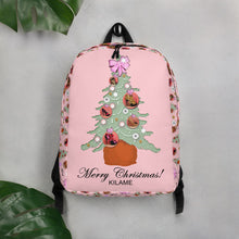Load image into Gallery viewer, Minimalist Backpack 'Pink Christmas'