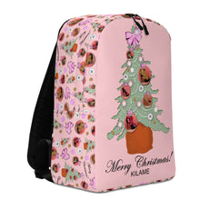 Load image into Gallery viewer, Minimalist Backpack 'Pink Christmas'