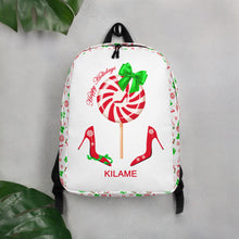 Load image into Gallery viewer, Backpack Riok Peppermint 'Happy Holidays'